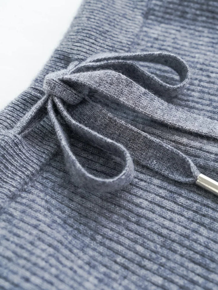 Elowen Wool Knitted Wide Leg Pants