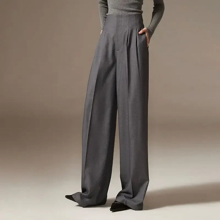 Valmira High Waist Draped Wide Leg Trousers