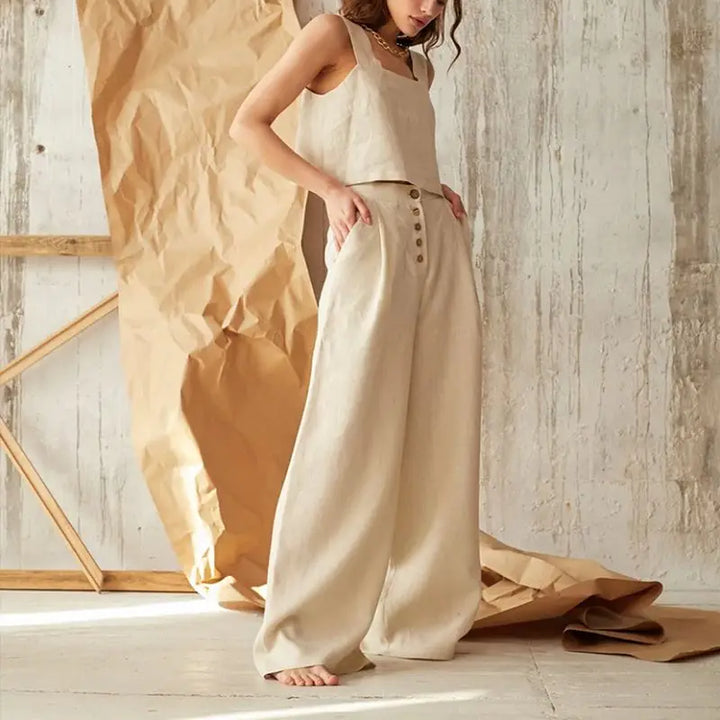 Lucienne Cotton Wide Leg Pants