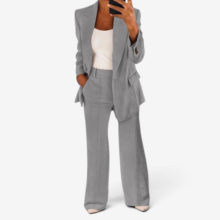 Ruby | Women's Slim-Fit 2-Piece Trouser Suit Jacket & Trousers Set