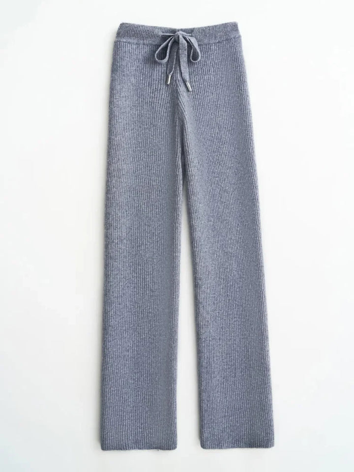 Elowen Wool Knitted Wide Leg Pants
