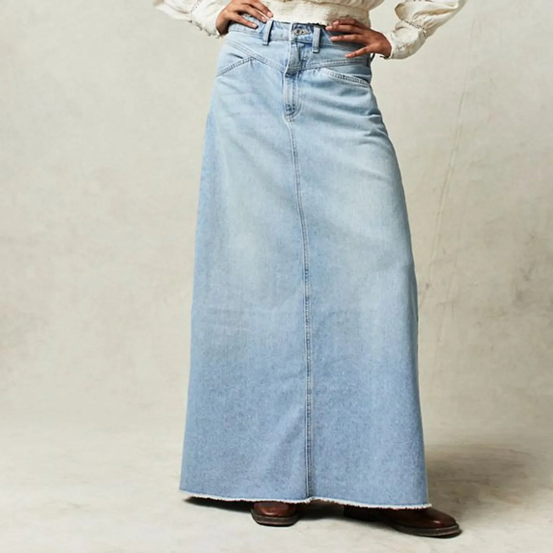 Marcella Vintage Denim Maxi Skirt