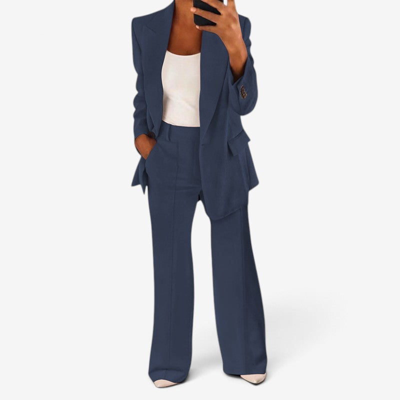 Ruby | Women's Slim-Fit 2-Piece Trouser Suit Jacket & Trousers Set