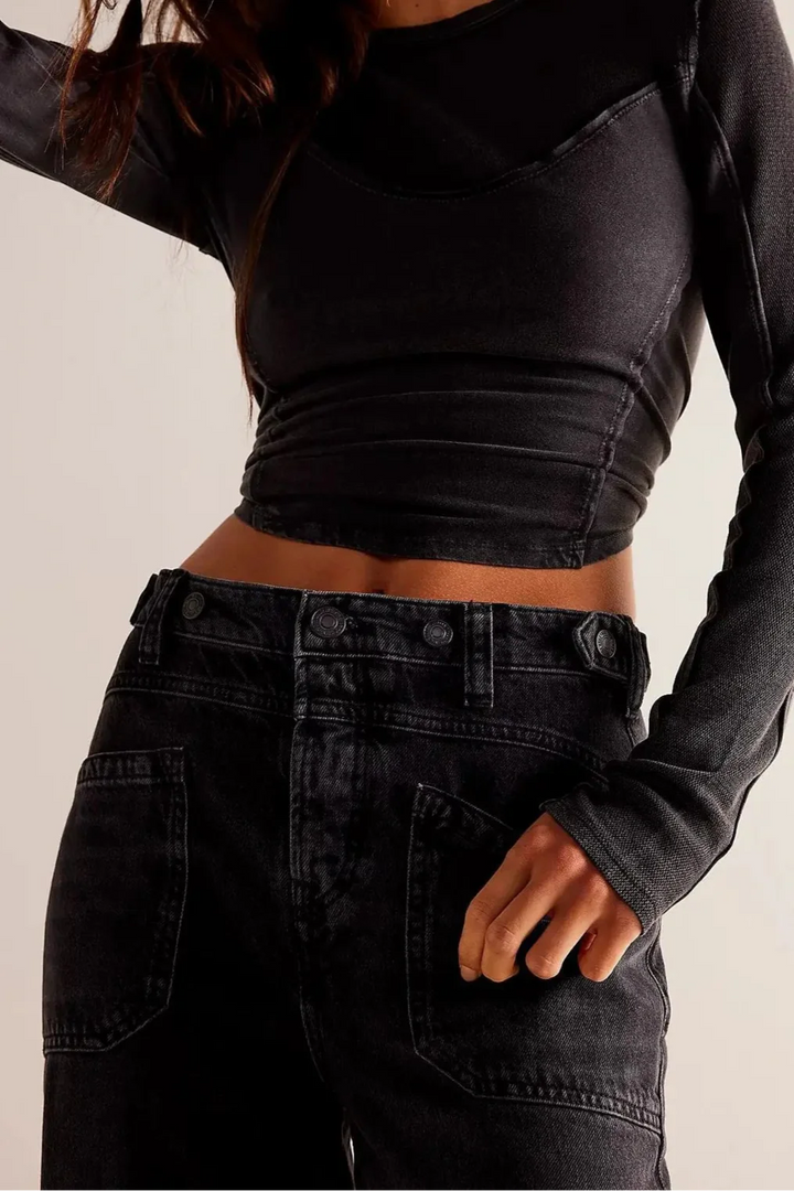 Candace High-Waist Wide-Leg Denim Jeans