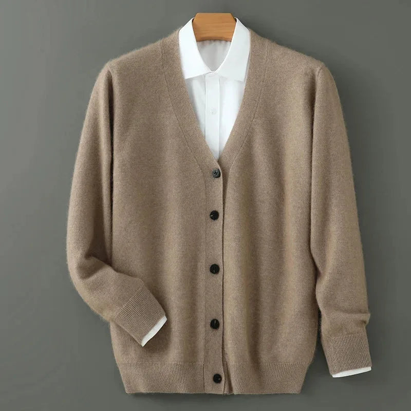 Lyla | Women's Cashmere Cardigan V-Neck Button-Up Regular Fit