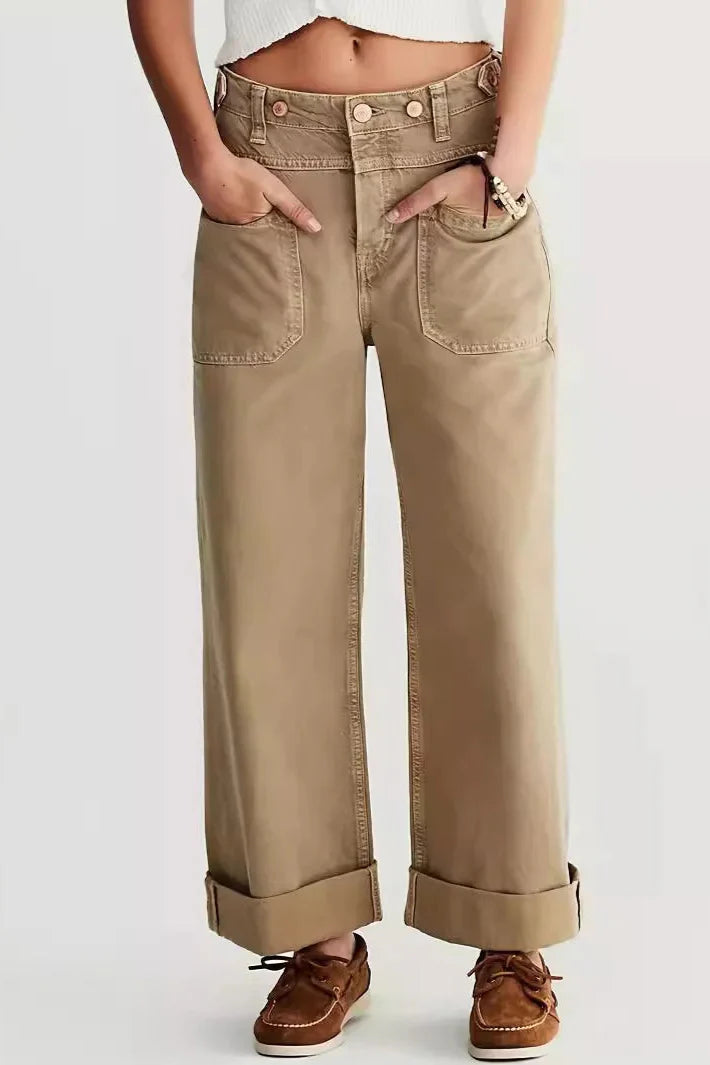 Candace High-Waist Wide-Leg Denim Jeans