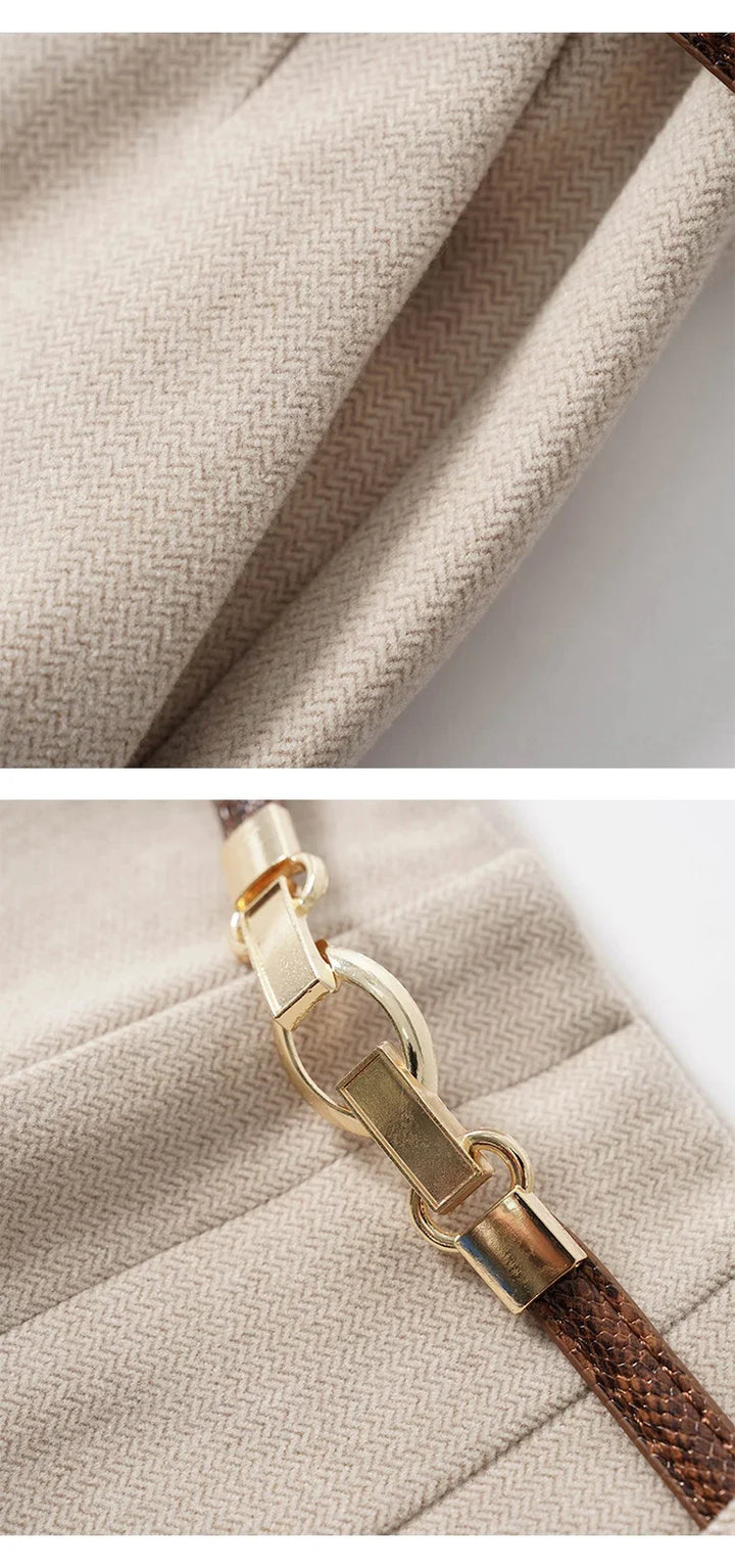 Mirelle Wide Leg Tailored Wool Trousers