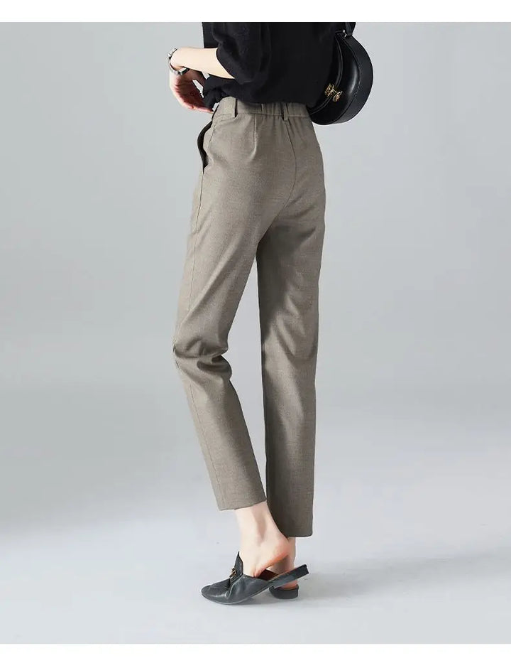 Mirelda High Waist Tailored Ankle Trousers