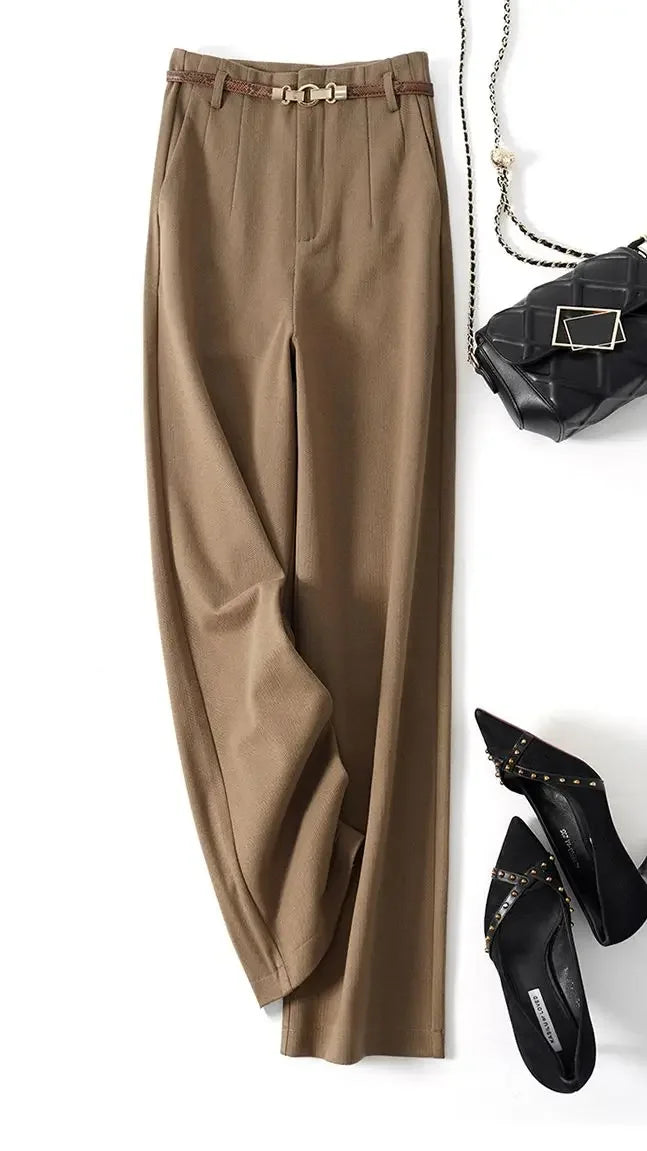 Mirelle Wide Leg Tailored Wool Trousers