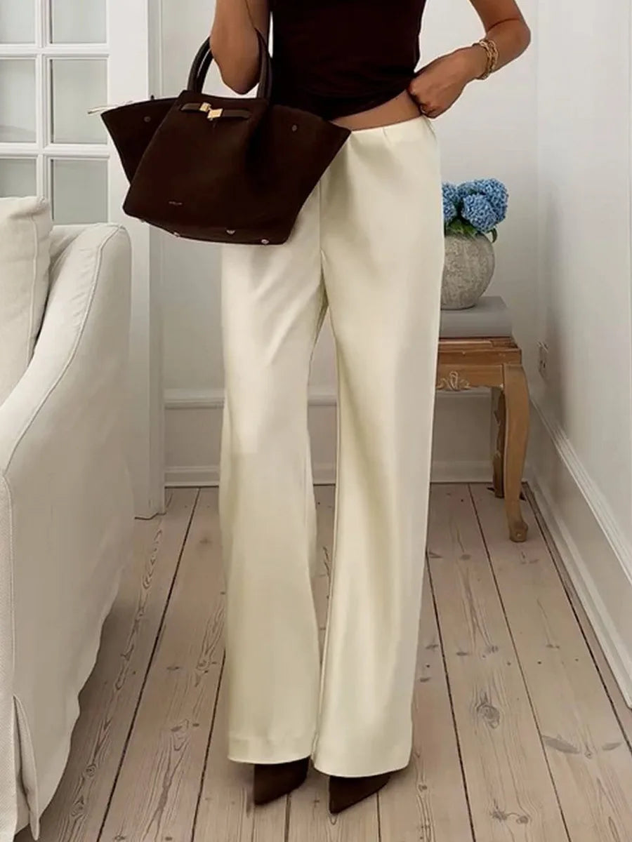 Serelina Silk Feel Wide Leg Trousers