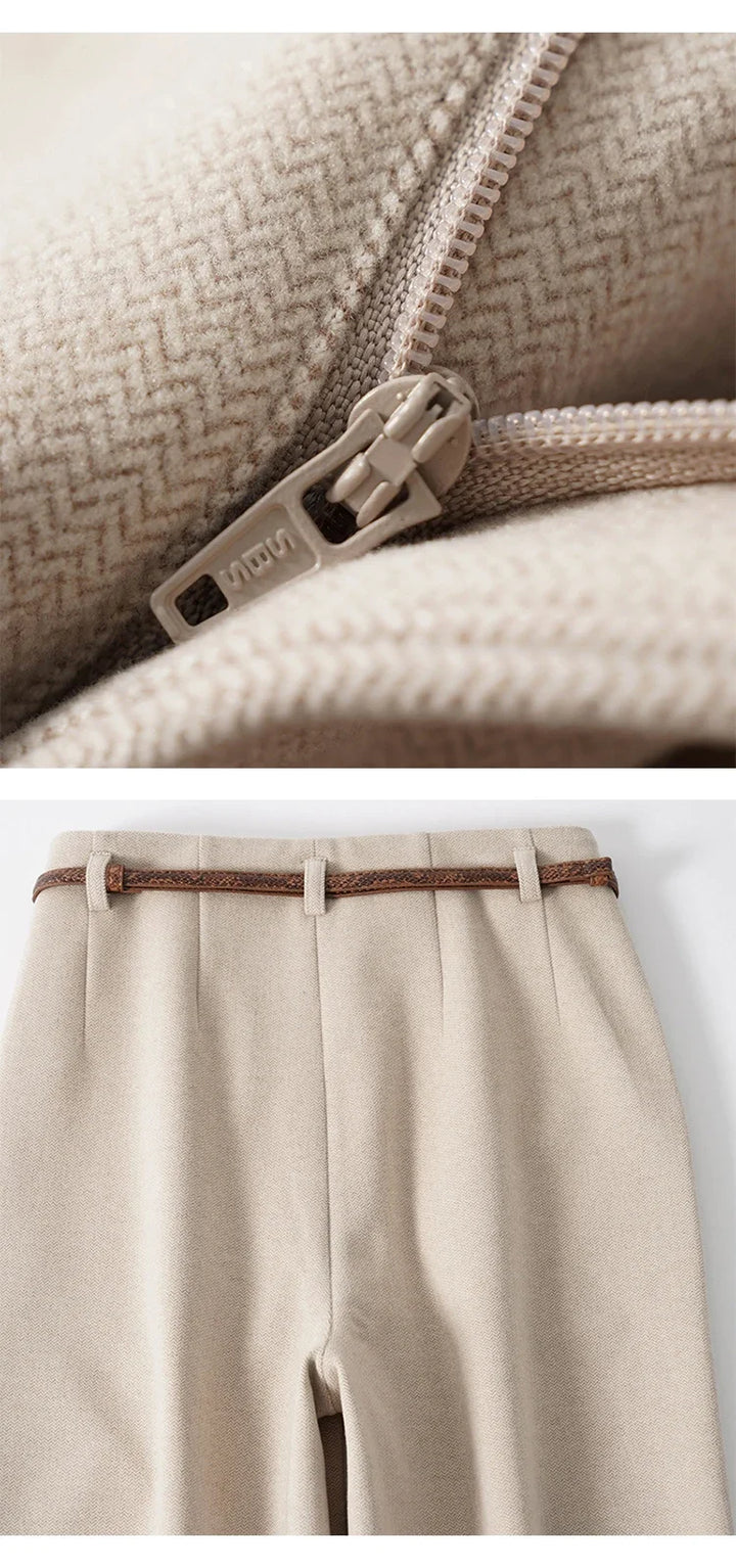 Mirelle Wide Leg Tailored Wool Trousers