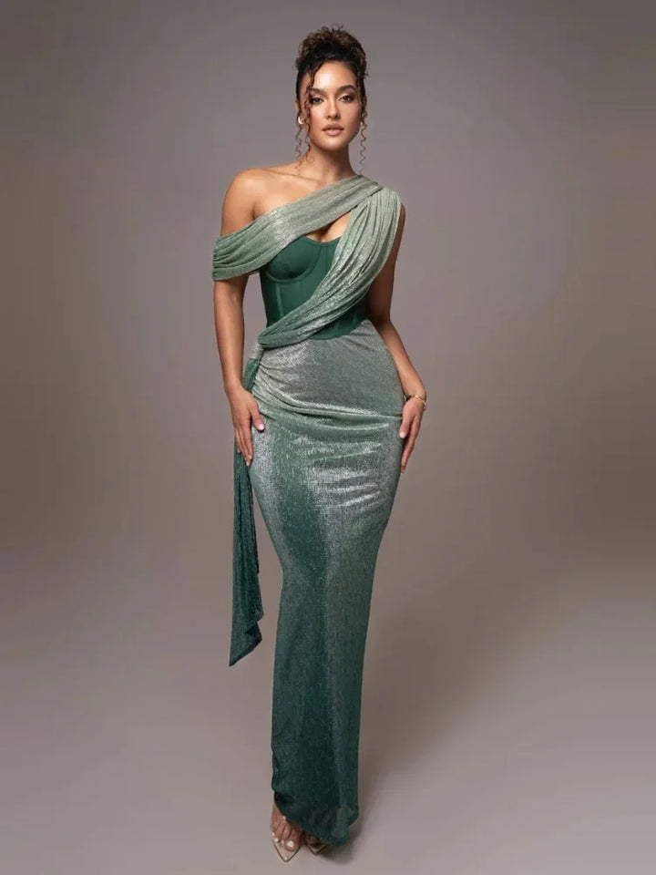 Franziska One-Shoulder Evening Dress