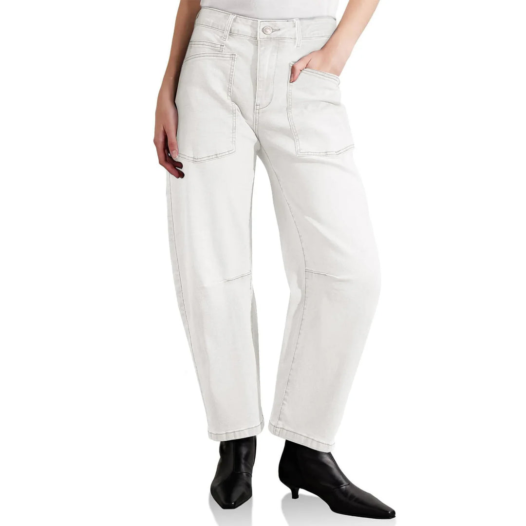 Vionne Structured Barrel Leg Jeans