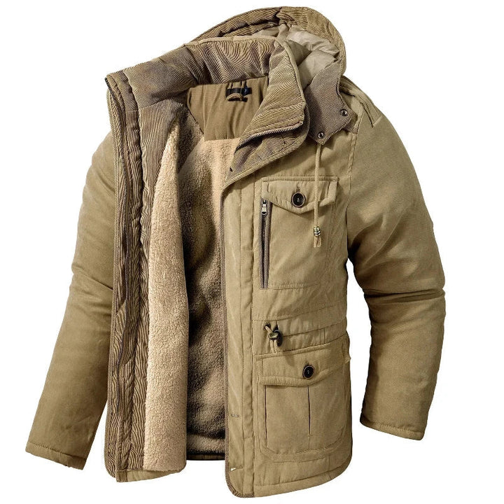 Mason | Men's Hooded Parka Insulated Lining Roomy Pockets Loose Fit