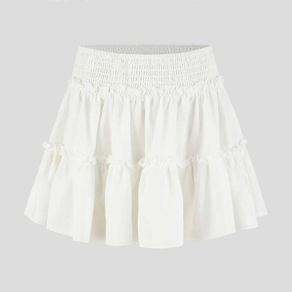 Viora Leopard Ruffle SkirtVirelia Leopard Ruffle Mini Skirt