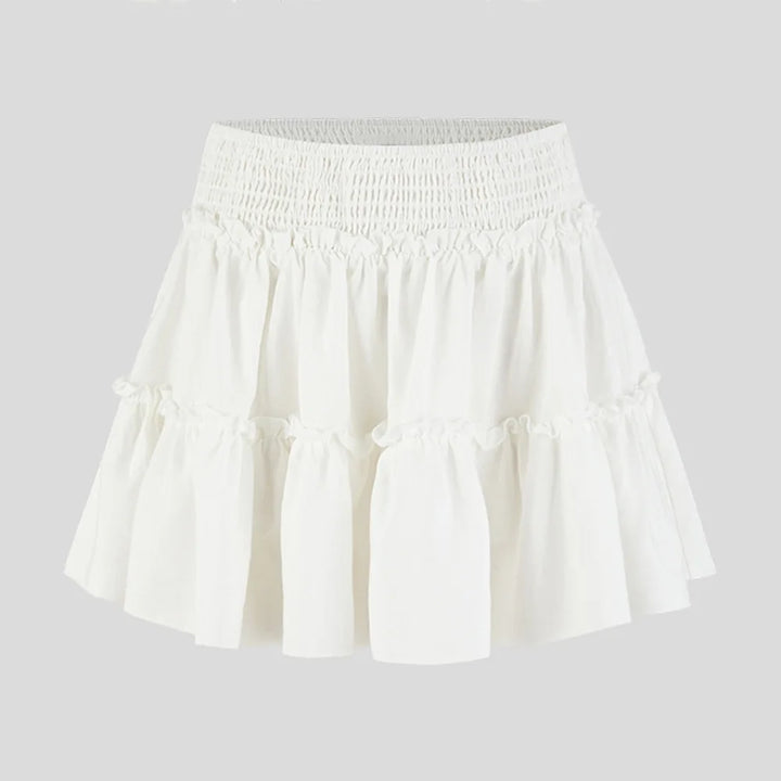 Viora Leopard Ruffle SkirtVirelia Leopard Ruffle Mini Skirt