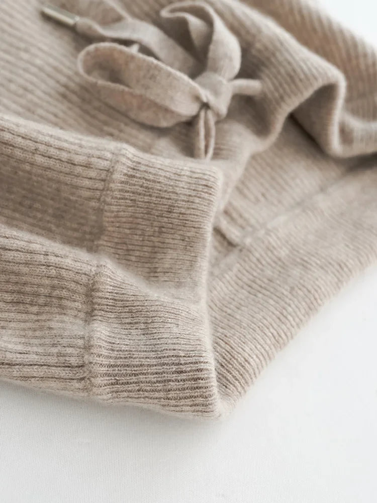 Elowen Wool Knitted Wide Leg Pants