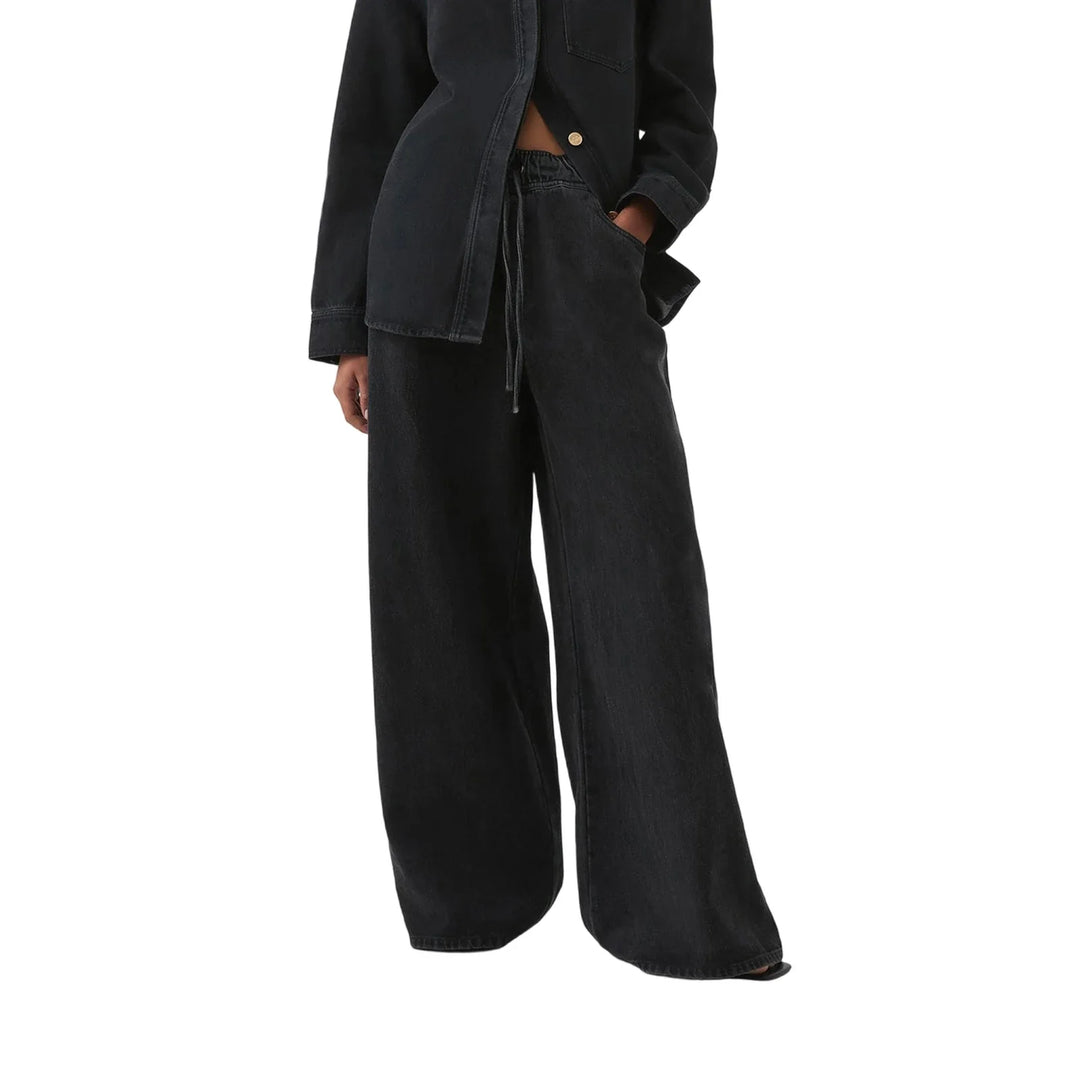 Viona Drawstring Wide Leg Jeans