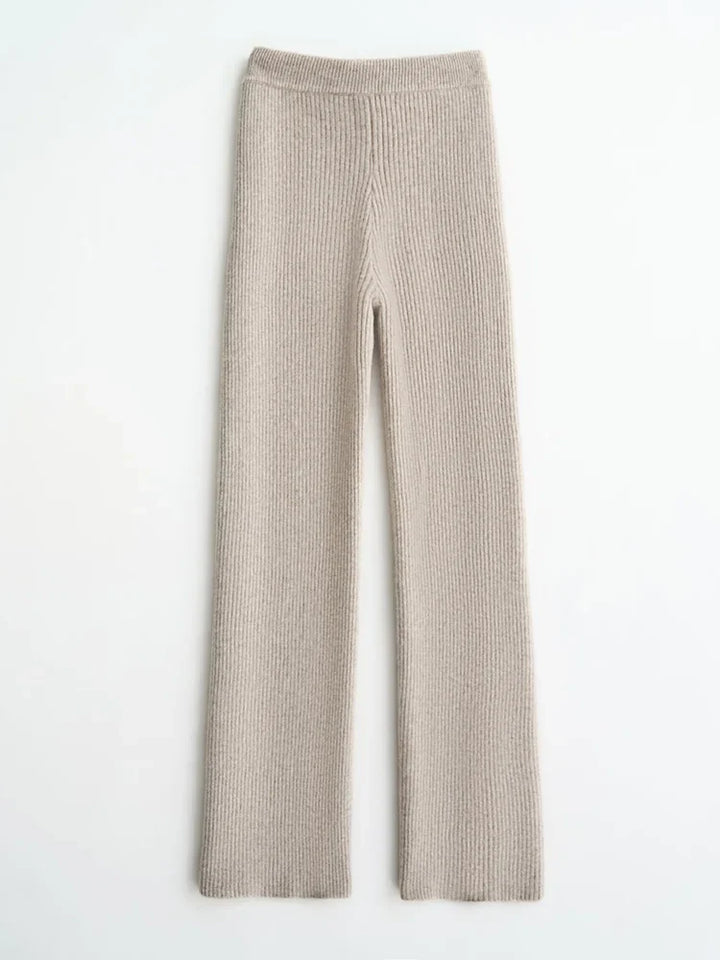 Elowen Wool Knitted Wide Leg Pants