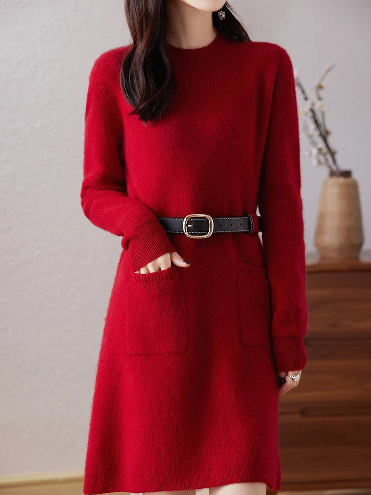 Elowen Winter Luxe Midi Dress