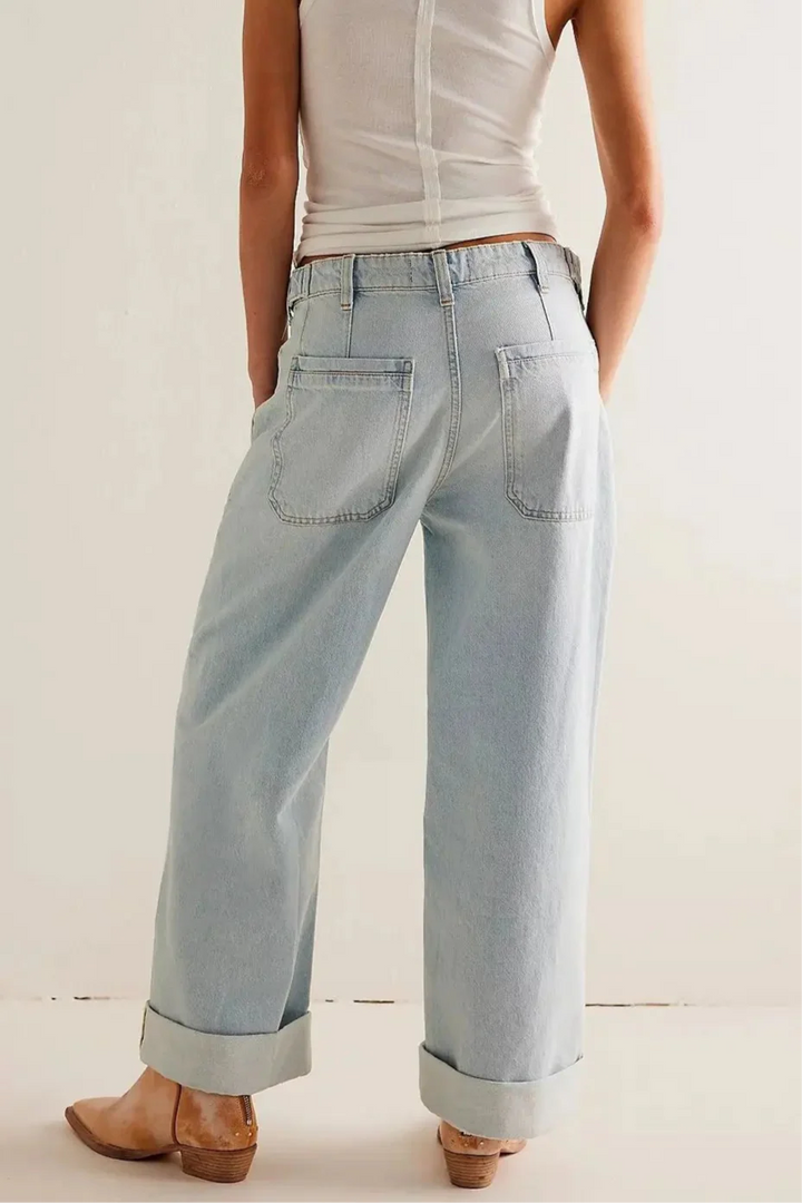 Candace High-Waist Wide-Leg Denim Jeans
