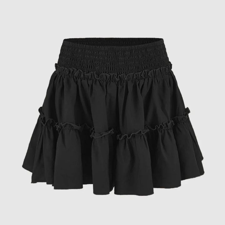 Viora Leopard Ruffle SkirtVirelia Leopard Ruffle Mini Skirt