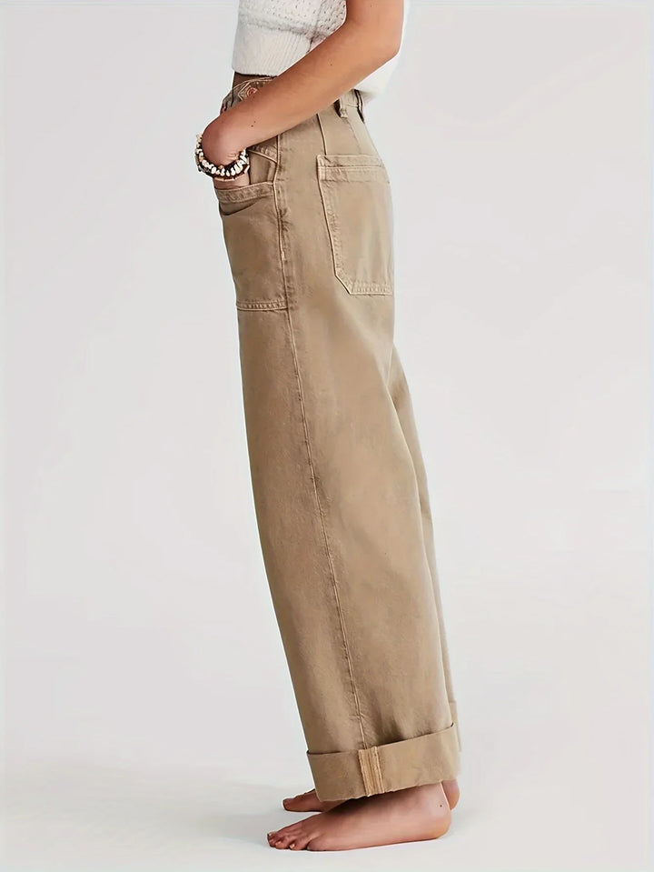 Candace High-Waist Wide-Leg Denim Jeans