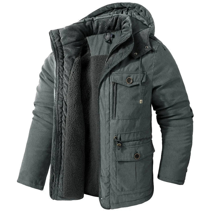 Mason | Men's Hooded Parka Insulated Lining Roomy Pockets Loose Fit
