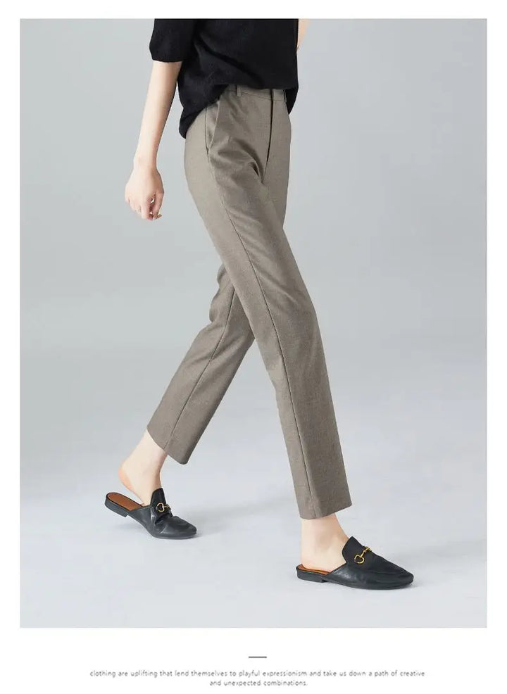 Mirelda High Waist Tailored Ankle Trousers