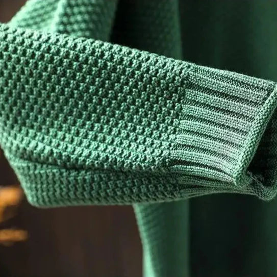 Maisie | Women's Knitted Jumper Ribbed Stand Collar Drop Shoulder