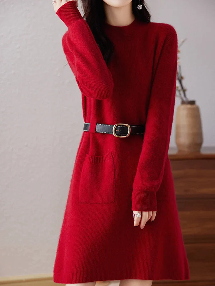 Elowen Winter Luxe Midi Dress