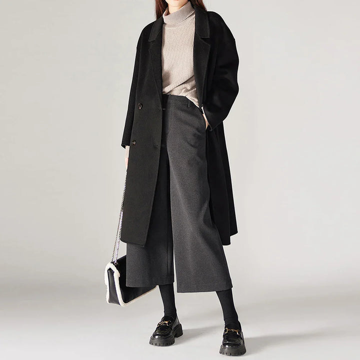 Corisande Wool Blend Wide Leg Trousers