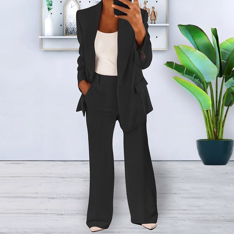 Ruby | Women's Slim-Fit 2-Piece Trouser Suit Jacket & Trousers Set