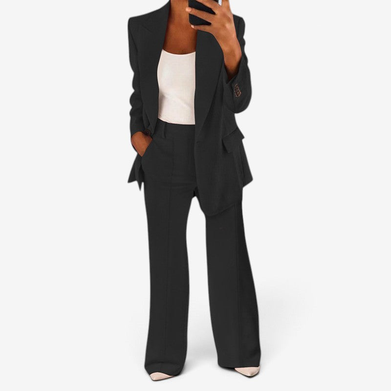 Ruby | Women's Slim-Fit 2-Piece Trouser Suit Jacket & Trousers Set