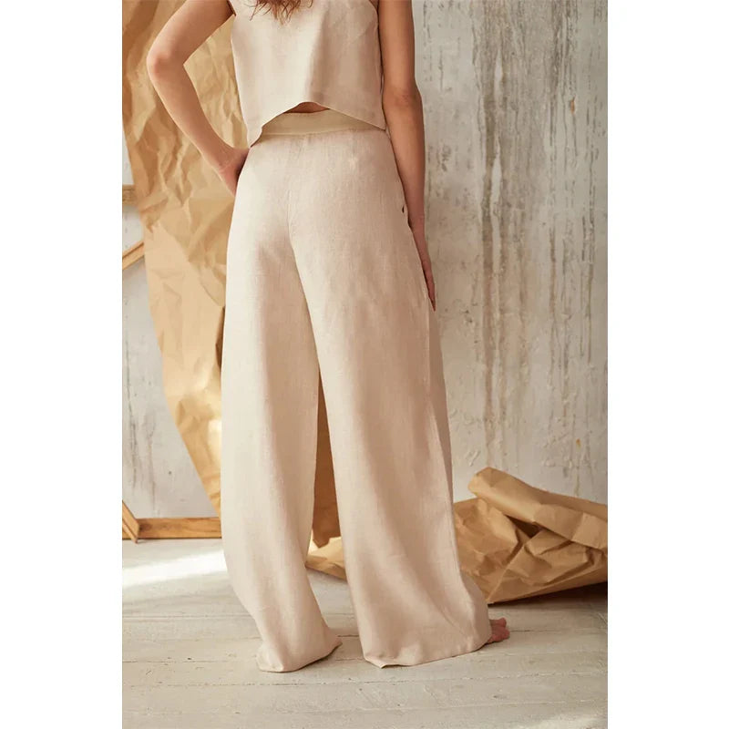 Lucienne Cotton Wide Leg Pants