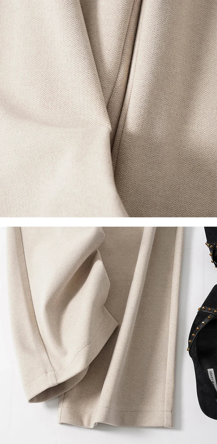 Mirelle Wide Leg Tailored Wool Trousers