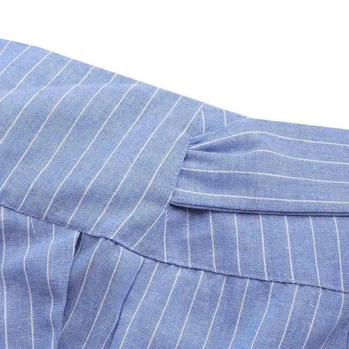 Marcelle High Waist Pinstripe Wrap Trousers