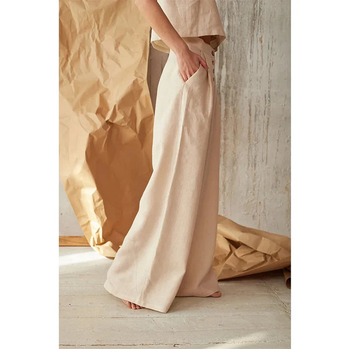 Lucienne Cotton Wide Leg Pants