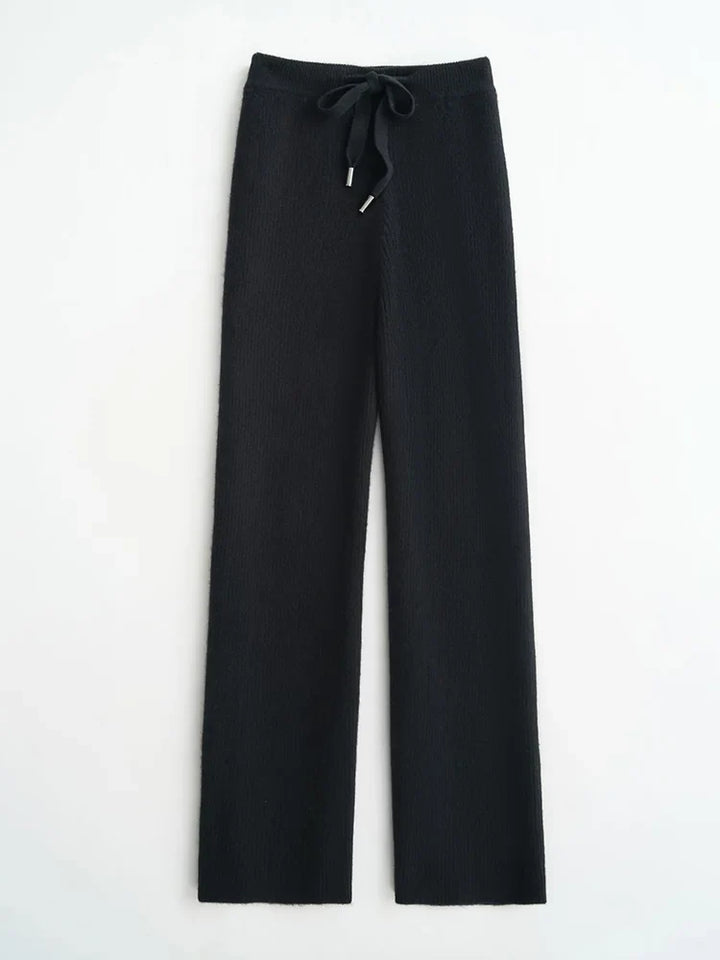 Elowen Wool Knitted Wide Leg Pants