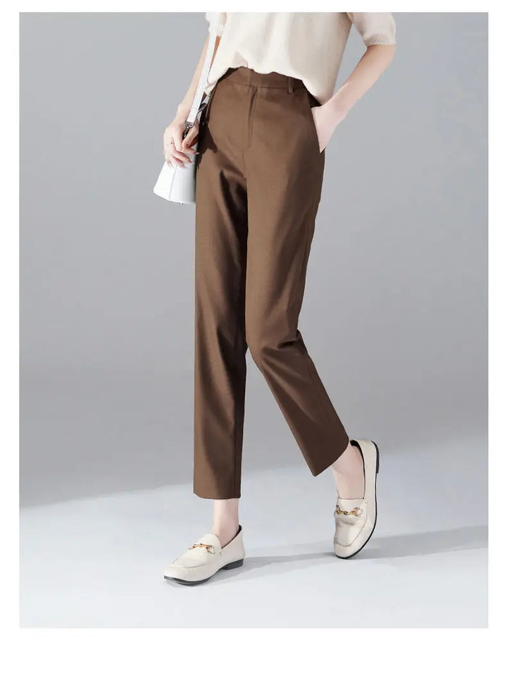 Mirelda High Waist Tailored Ankle Trousers