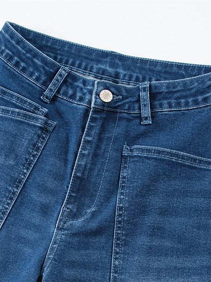Vionne Structured Barrel Leg Jeans