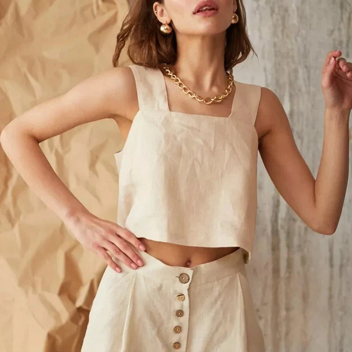 Lucienne Cotton Wide Leg Pants