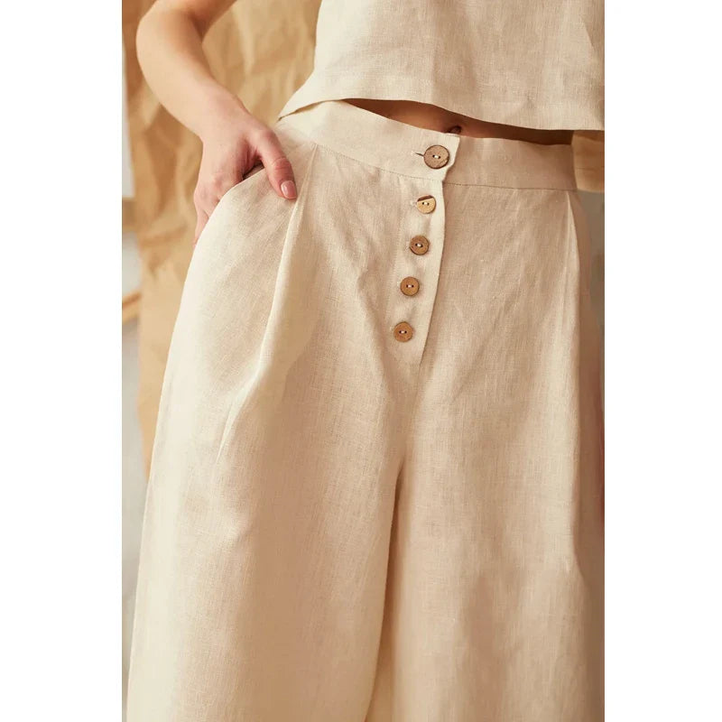 Lucienne Cotton Wide Leg Pants