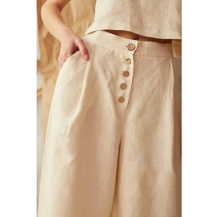 Lucienne Cotton Wide Leg Pants