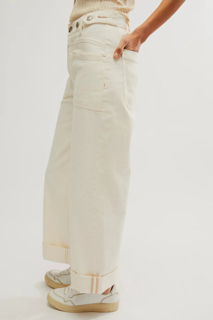Candace High-Waist Wide-Leg Denim Jeans