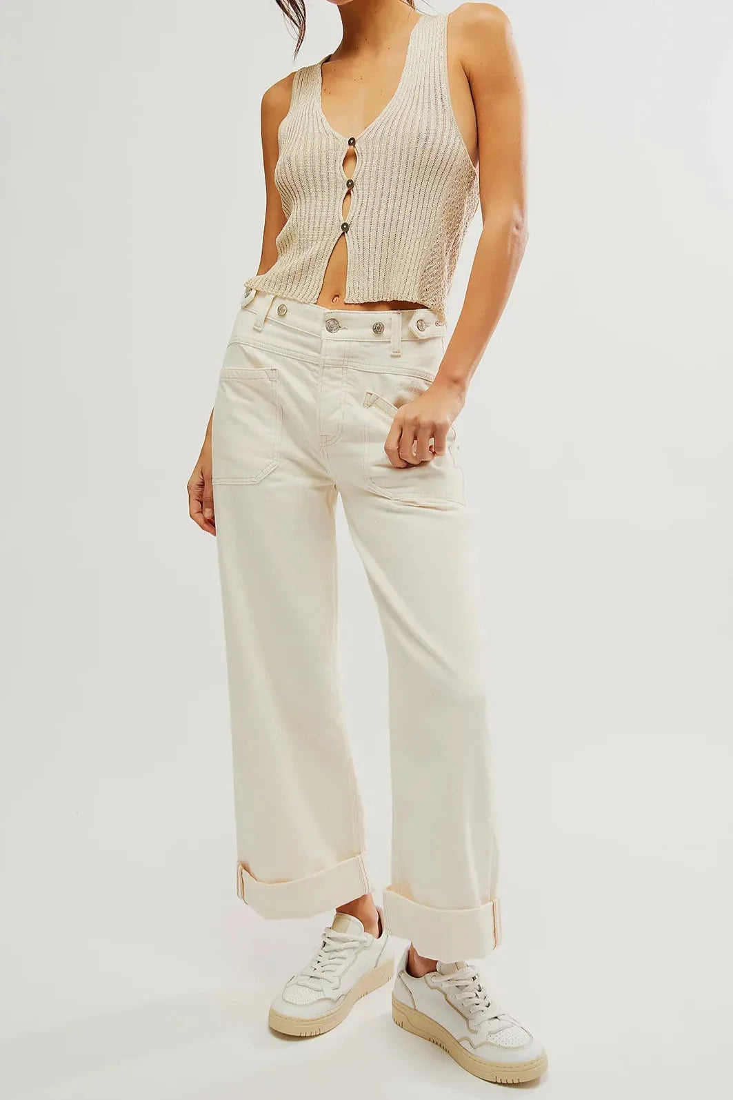 Candace High-Waist Wide-Leg Denim Jeans
