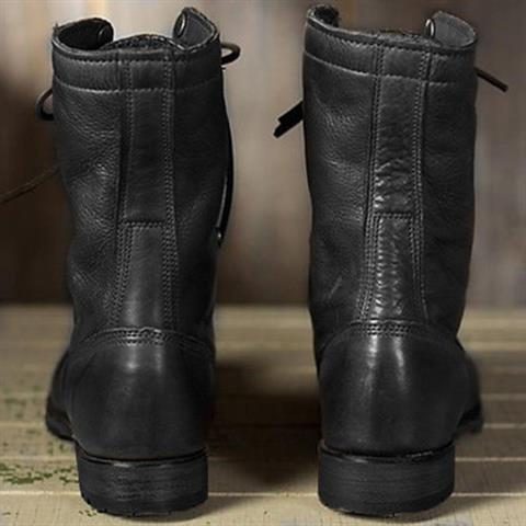 Harper | Women's Lace-Up Calf Boots Fleece Collar Low Heel