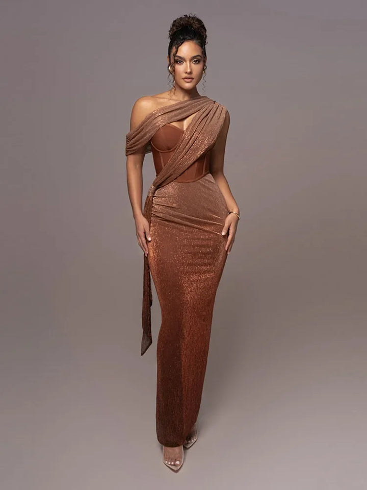 Franziska One-Shoulder Evening Dress