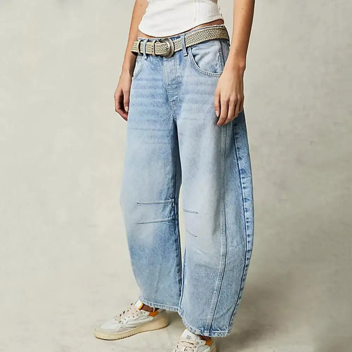 Coralie Leopard Barrel Leg Jeans