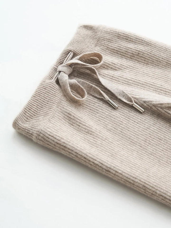 Elowen Wool Knitted Wide Leg Pants